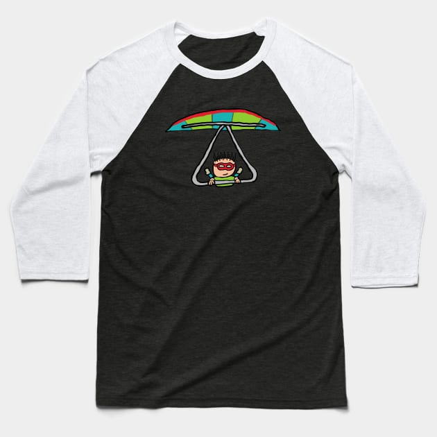 Hang Gliding Baseball T-Shirt by Mark Ewbie